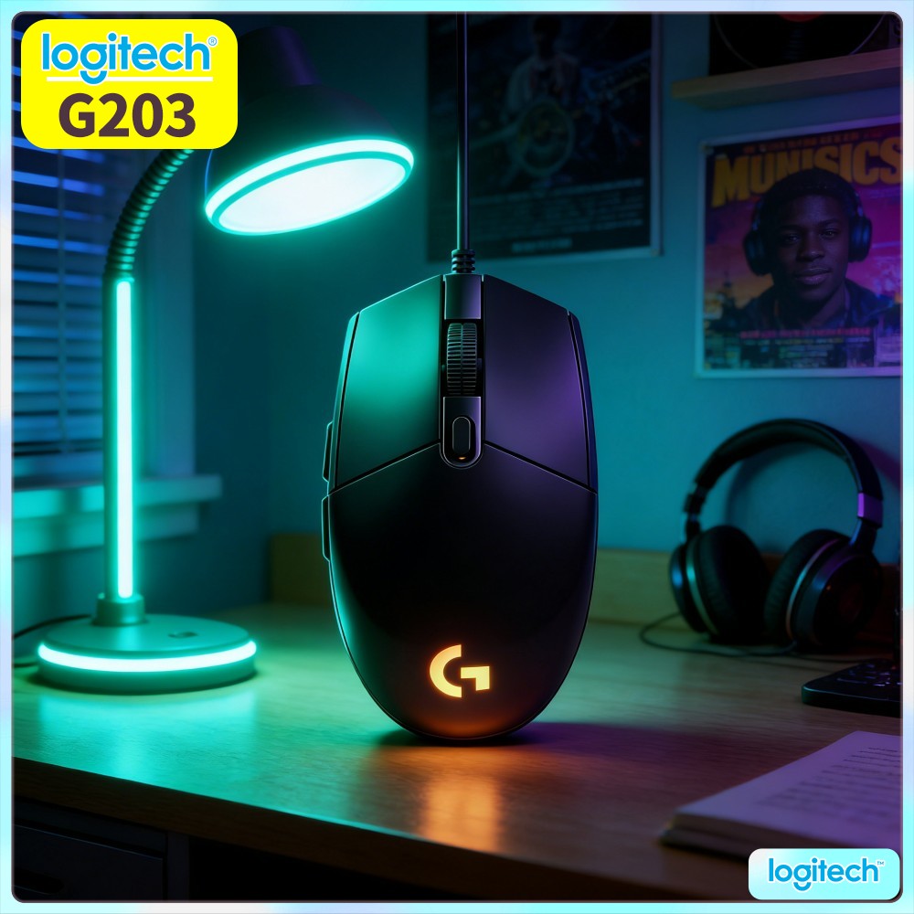 Logitech Mouse G203 - Logitech G203 Wired Gaming Mouse Comfortable