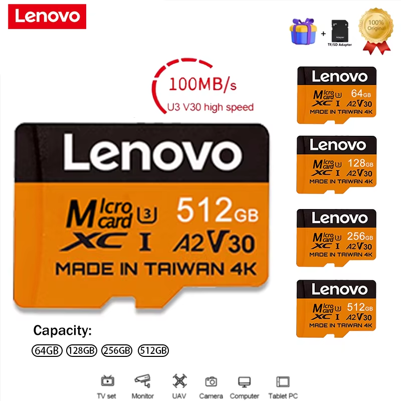 Pc Gaming Lenovo - Lenovo Secure 512GB SD Cards Micro