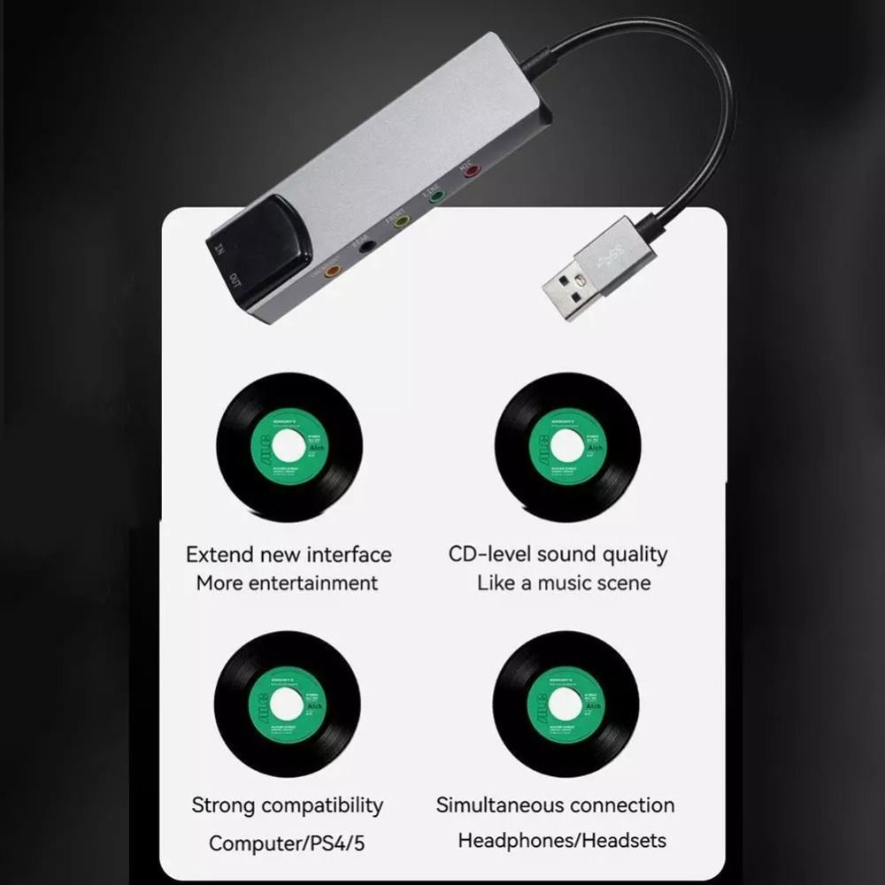 New USB Sound Card 7.1 5.1 Cha - đánh giá và giá Sound Card Usb