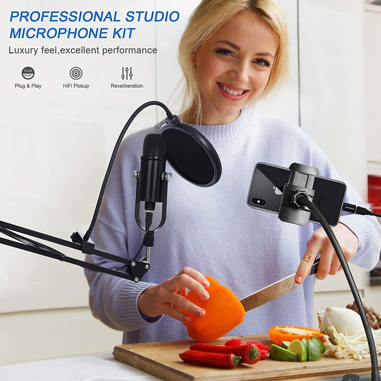 BM86 USB Condenser Microphone  - đánh giá và giá Pc Gaming Youtuber