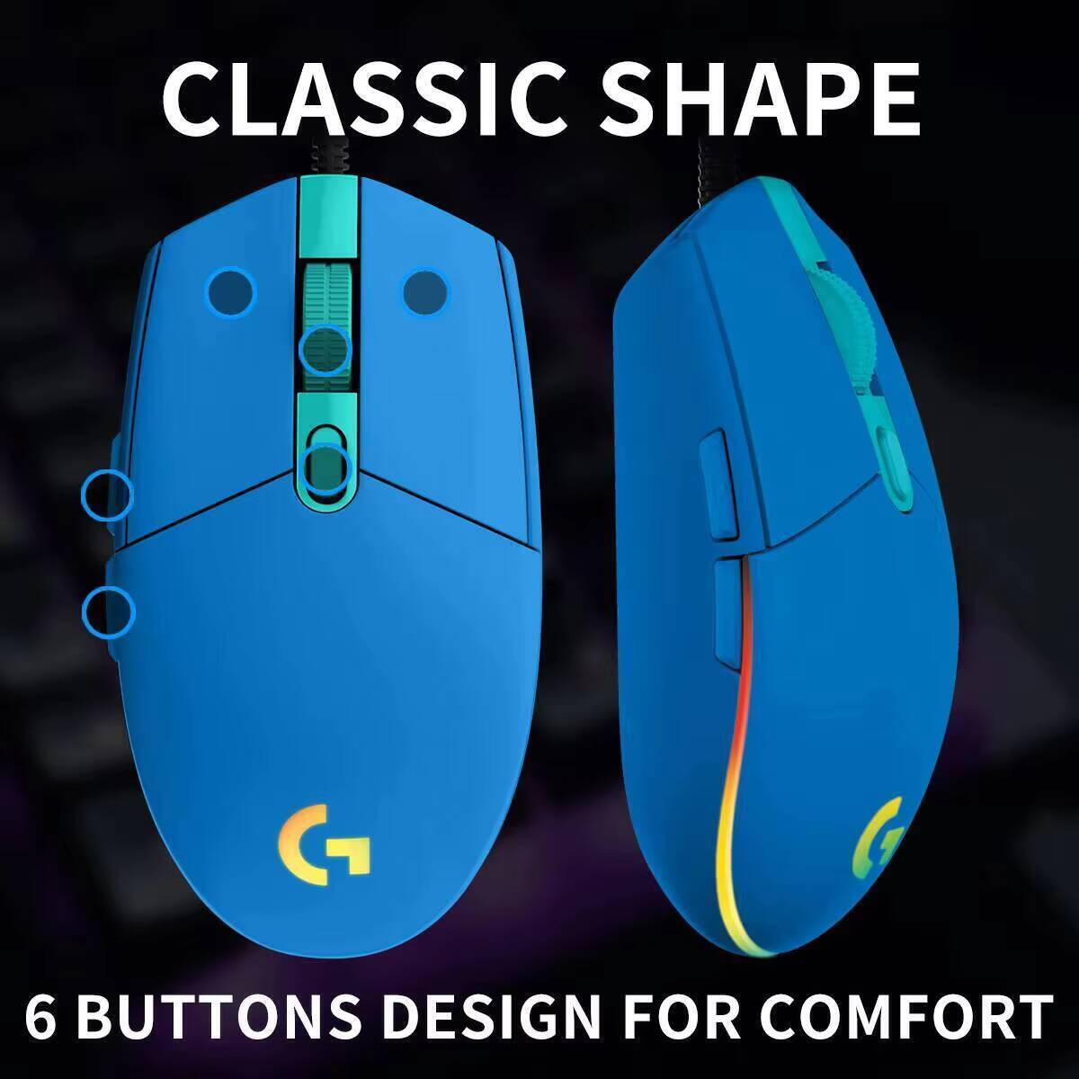 Logitech G203 Prodigy RGB Gami - đánh giá và giá Logitech Mouse G203