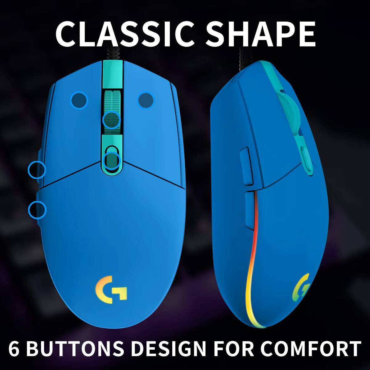 Logitech G203 Prodigy RGB Gami - đánh giá và giá Logitech Mouse G203