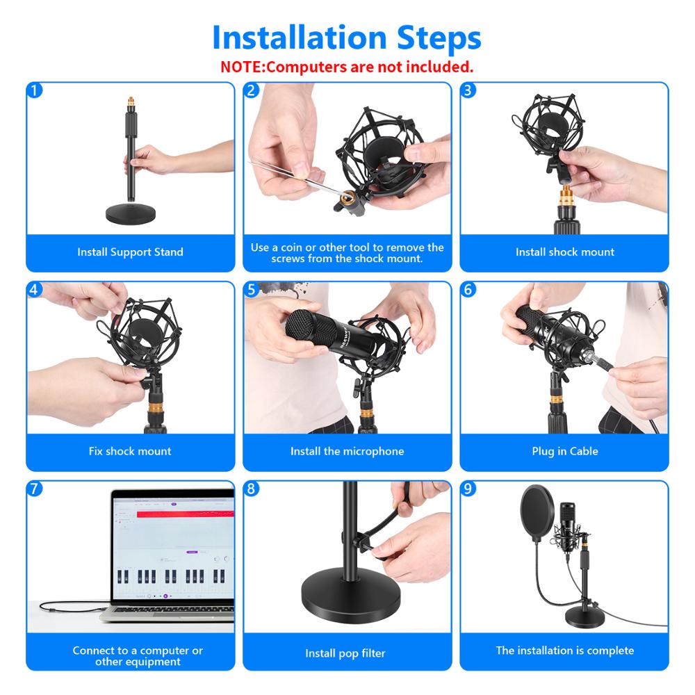 Neewer USB Microphone Kit-Plug - đánh giá và giá Pc Gaming Youtuber