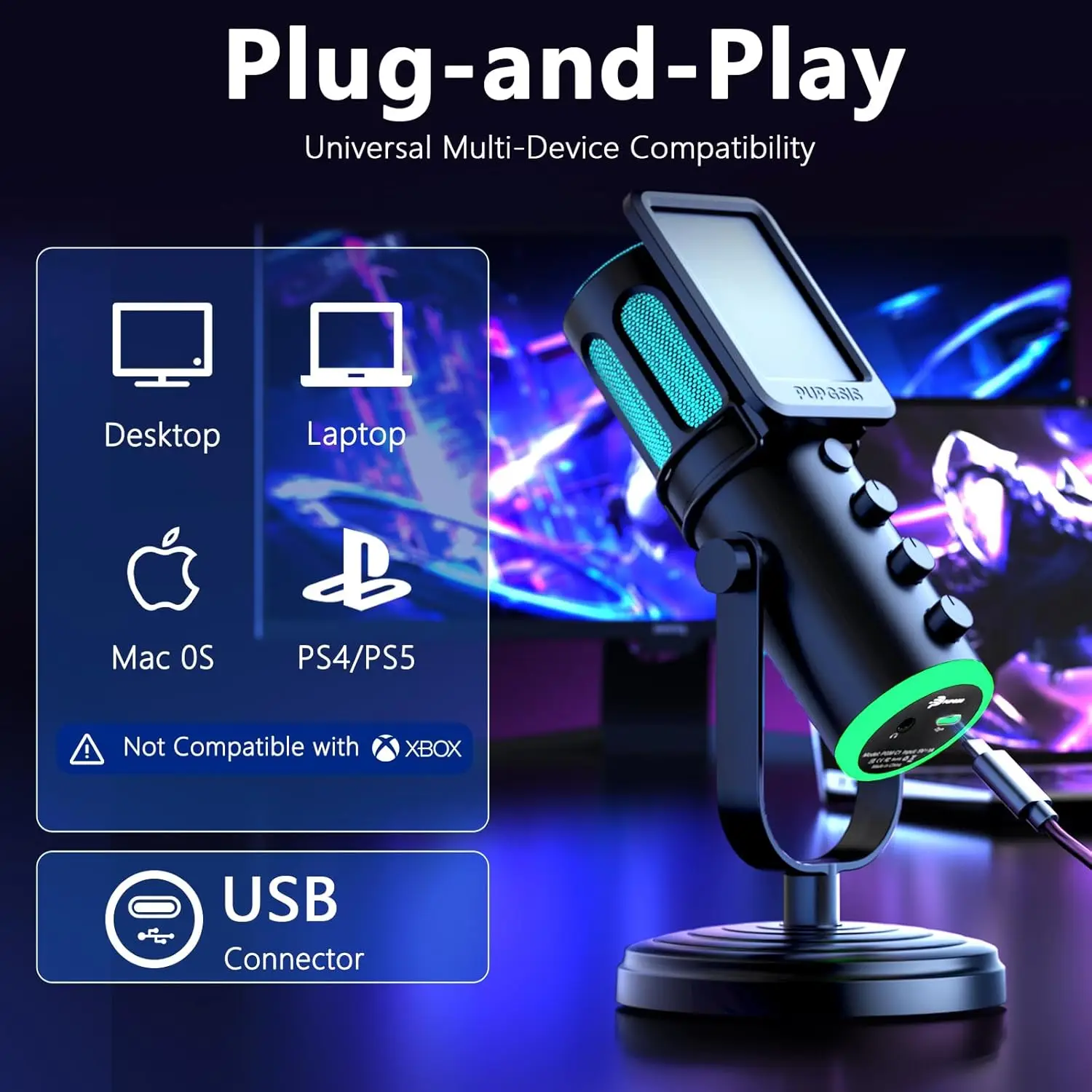 PUPGSIS USB PC Microphone, Gam - đánh giá và giá Pc Gaming Youtuber