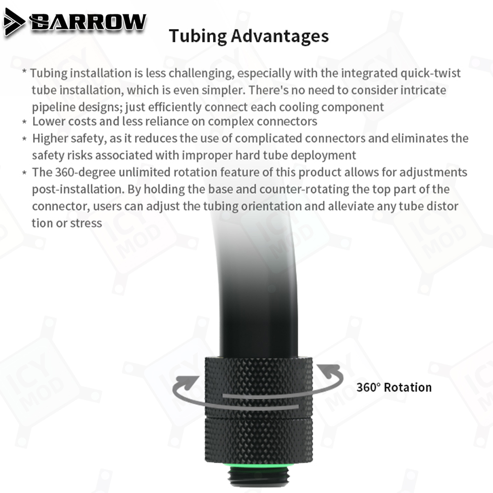 Barrow AIO EPDM Soft Tube G1/4 - đánh giá và giá Pc Gaming Liquid Cooling